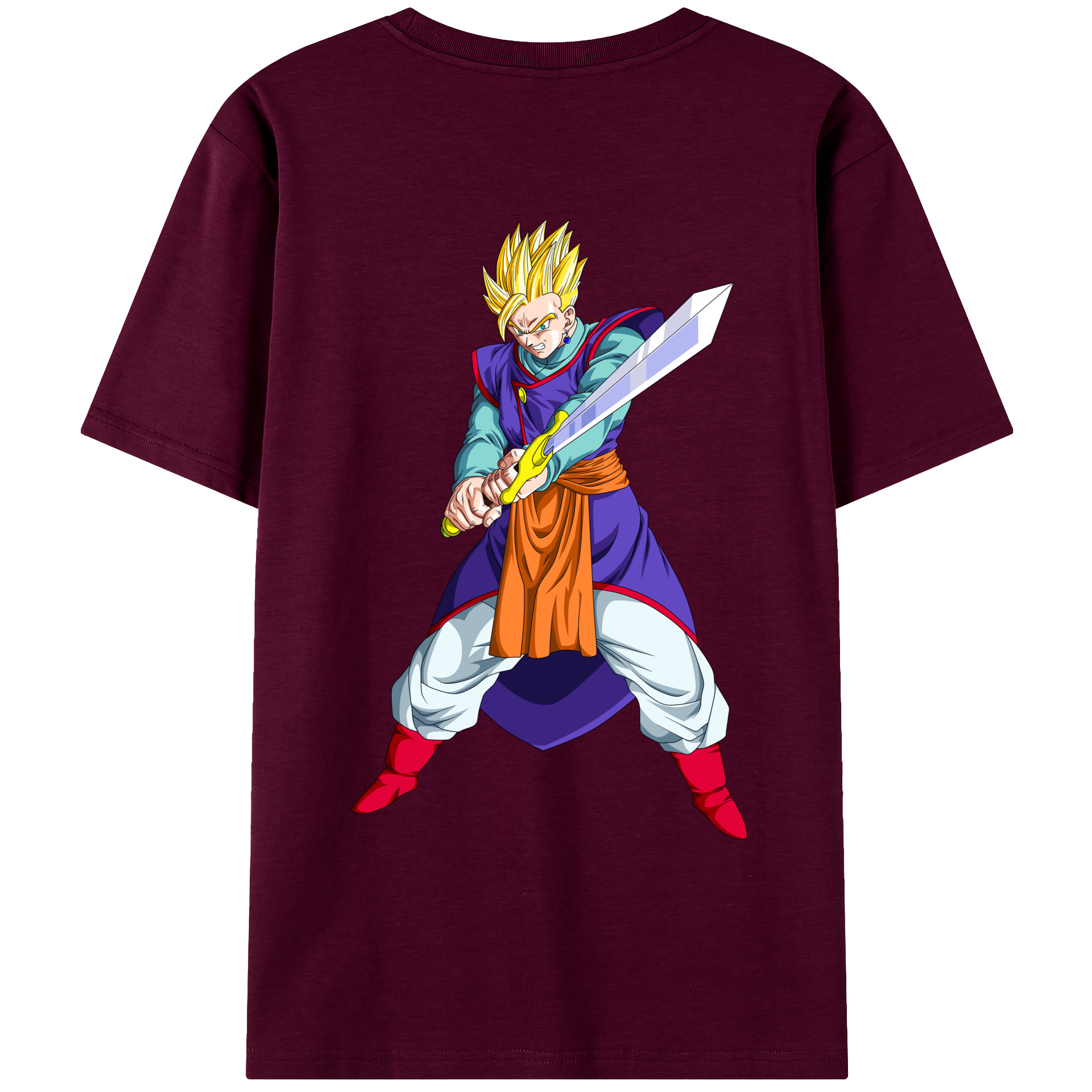 （画像用） ドラゴンボール 孫 悟飯（そんごはん）DRAGON BALL Son Gohan レディース半袖Tシャツ(バックプリント)